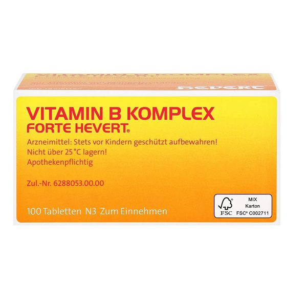 Vitamin B Komplex forte Hevert Tabletten 100 St Löwen-Apotheke24.de