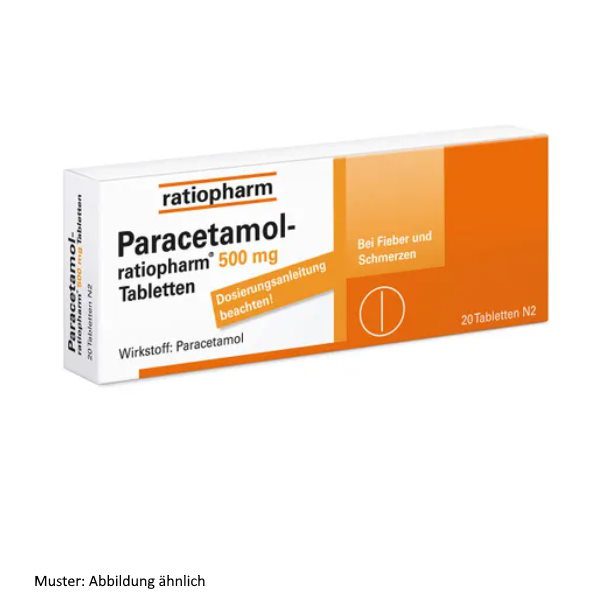 Paracetamol ratiopharm 500mg PZN 01126111