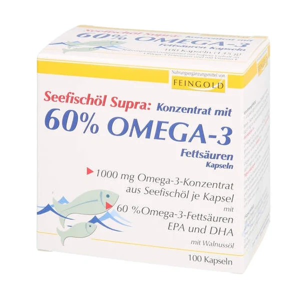 Seefischöl Supra mit 60% Omega-3-Fettsäuren 100 St. PZN 04999408 Seefischöl Supra mit 60% Omega-3-Fettsäuren 100 St. PZN 04999408