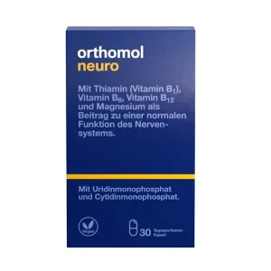 Orthomol Neuro – mit Thiamin (Vitamin B1), Vitamin B6, B12 und Magnesium als Beitrag zu einer normalen Funktion des Nervensystems – Kapseln